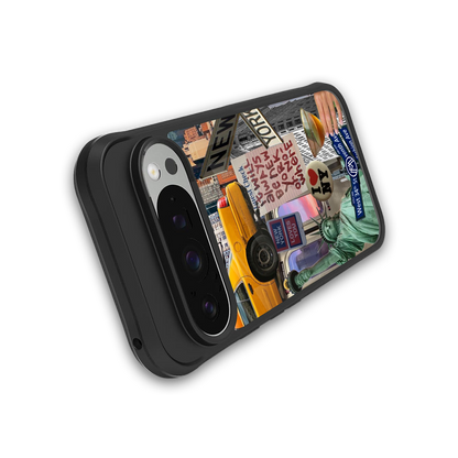 newyorker back phone cover | glass case for google pixel 9 pro