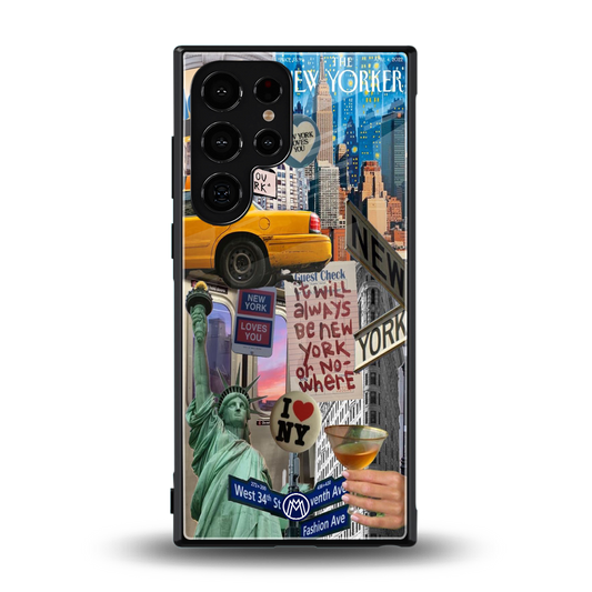 newyorker back phone cover | glass case for samsung galaxy s24 ultra