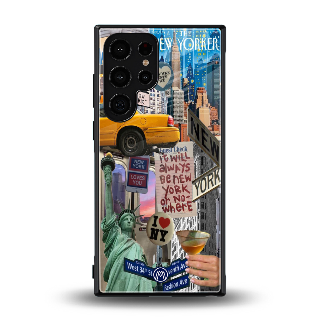 newyorker back phone cover | glass case for samsung galaxy s23 ultra
