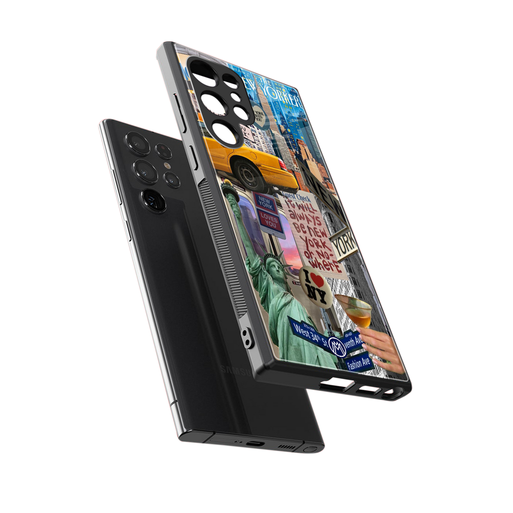 newyorker back phone cover | glass case for samsung galaxy s23 ultra