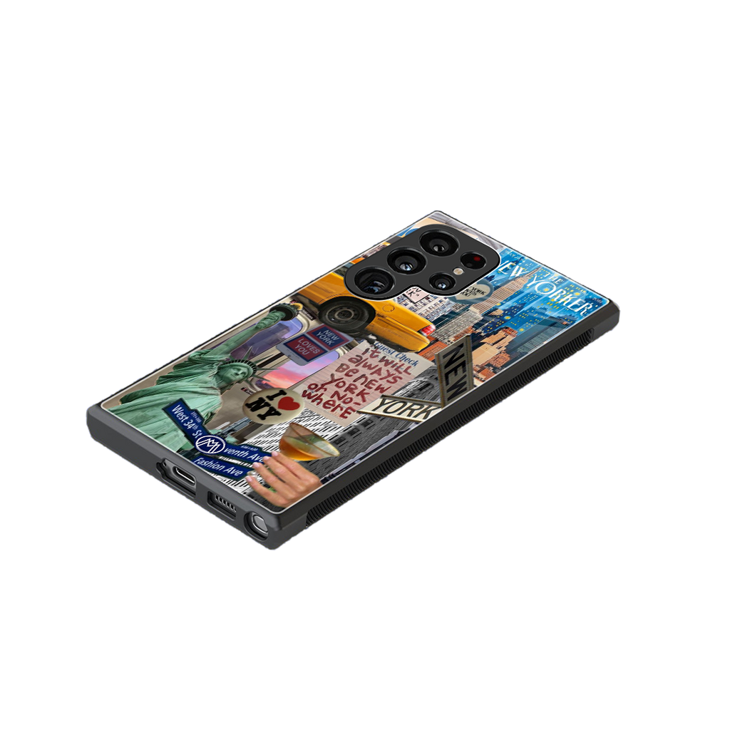 newyorker back phone cover | glass case for samsung galaxy s23 ultra