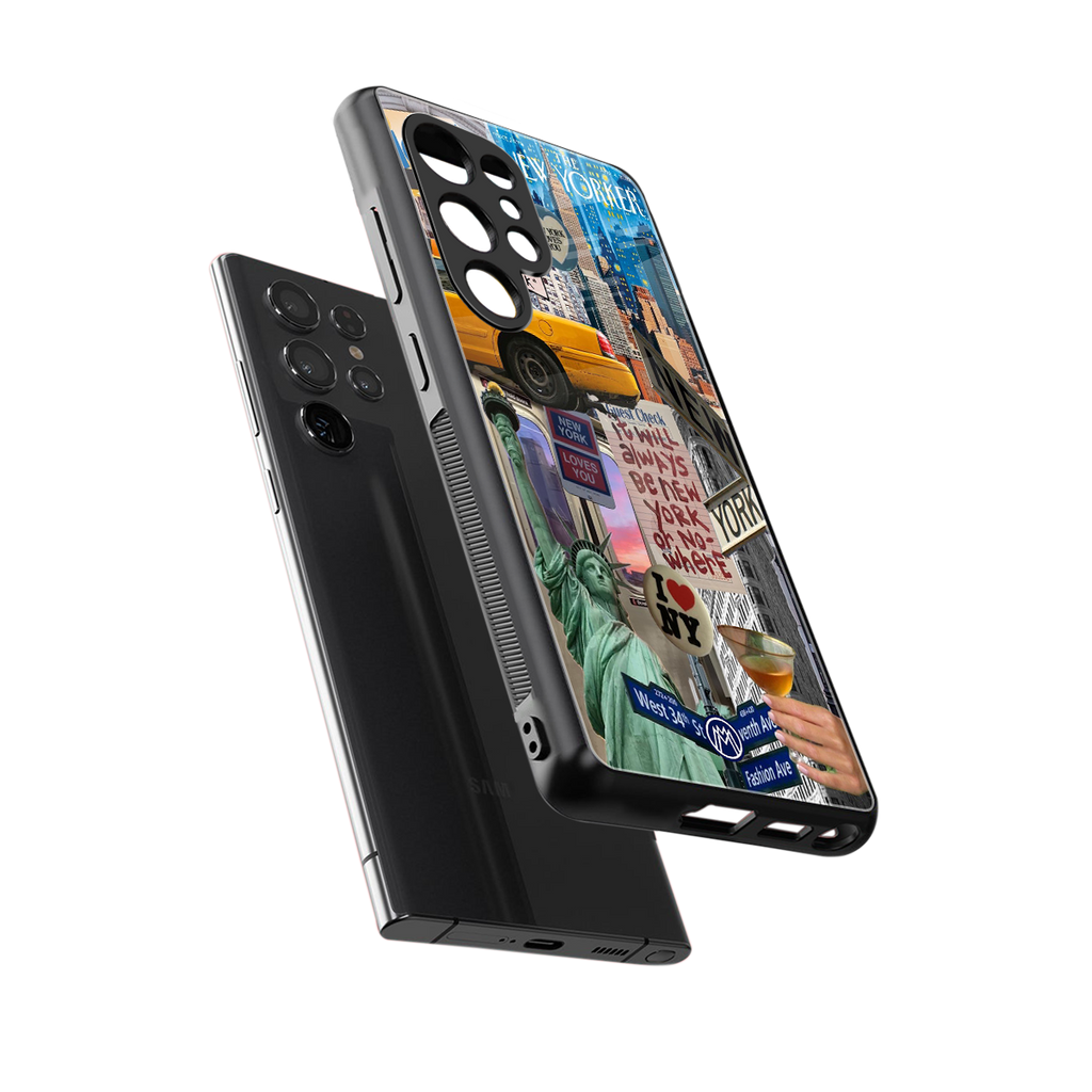 newyorker back phone cover | glass case for samsung galaxy s25 ultra