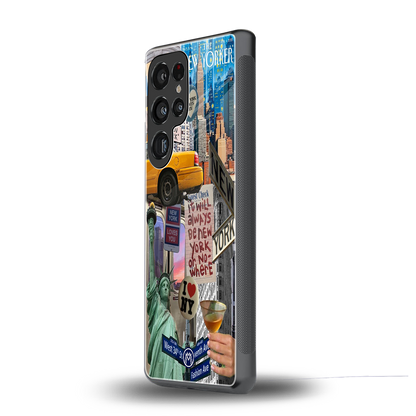 newyorker back phone cover | glass case for samsung galaxy s25 ultra