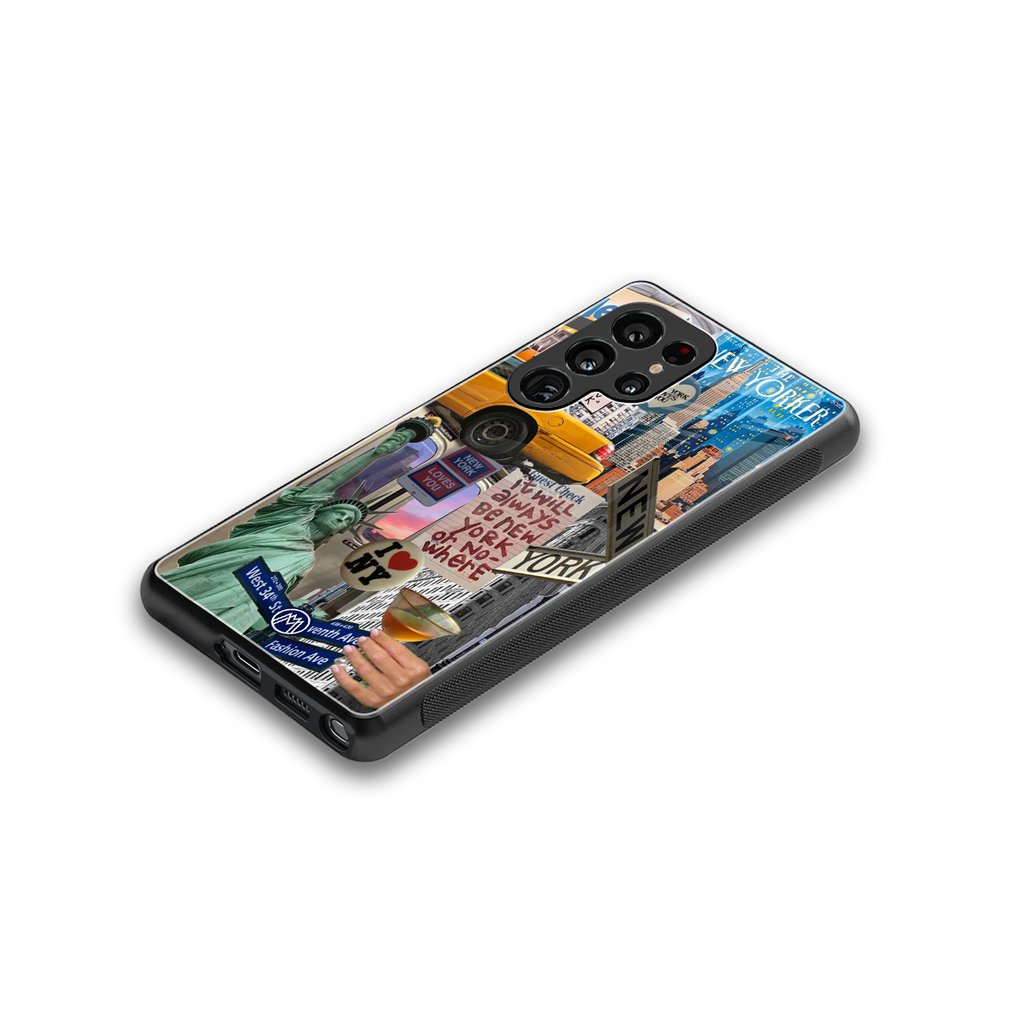 newyorker back phone cover | glass case for samsung galaxy s25 ultra
