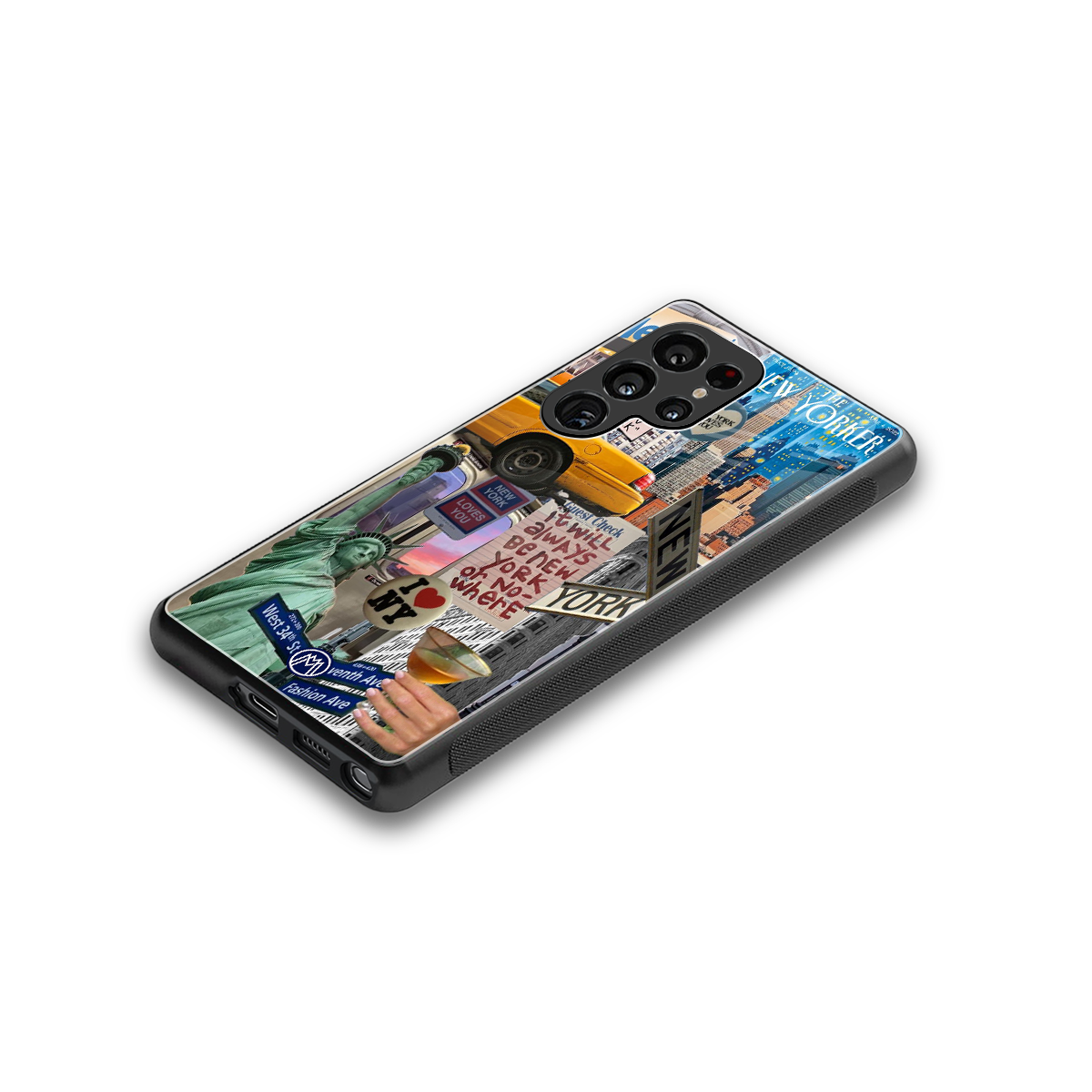 newyorker back phone cover | glass case for samsung galaxy s25 ultra
