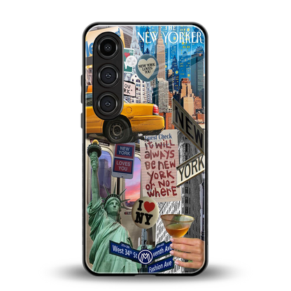 newyorker back phone cover | glass case for samsung galaxy s24 fe