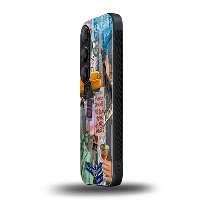 newyorker back phone cover | glass case for samsung galaxy s24 fe