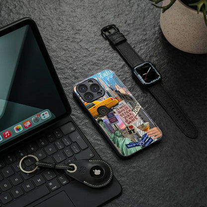 newyorker back phone cover | glass case for Google Pixel 8