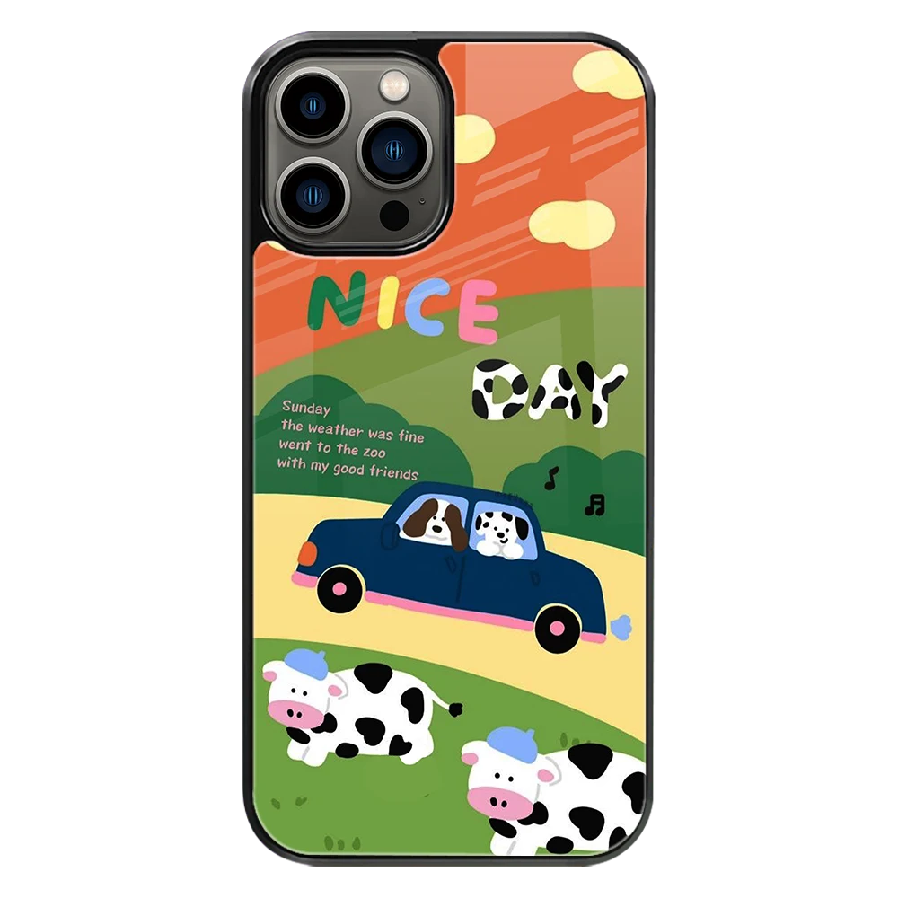 Premium Glass Back Mobile Phone Cover for iPhone, Samsung, OnePlus, Google Pixel, Redmi, Oppo, Vivo & Realme