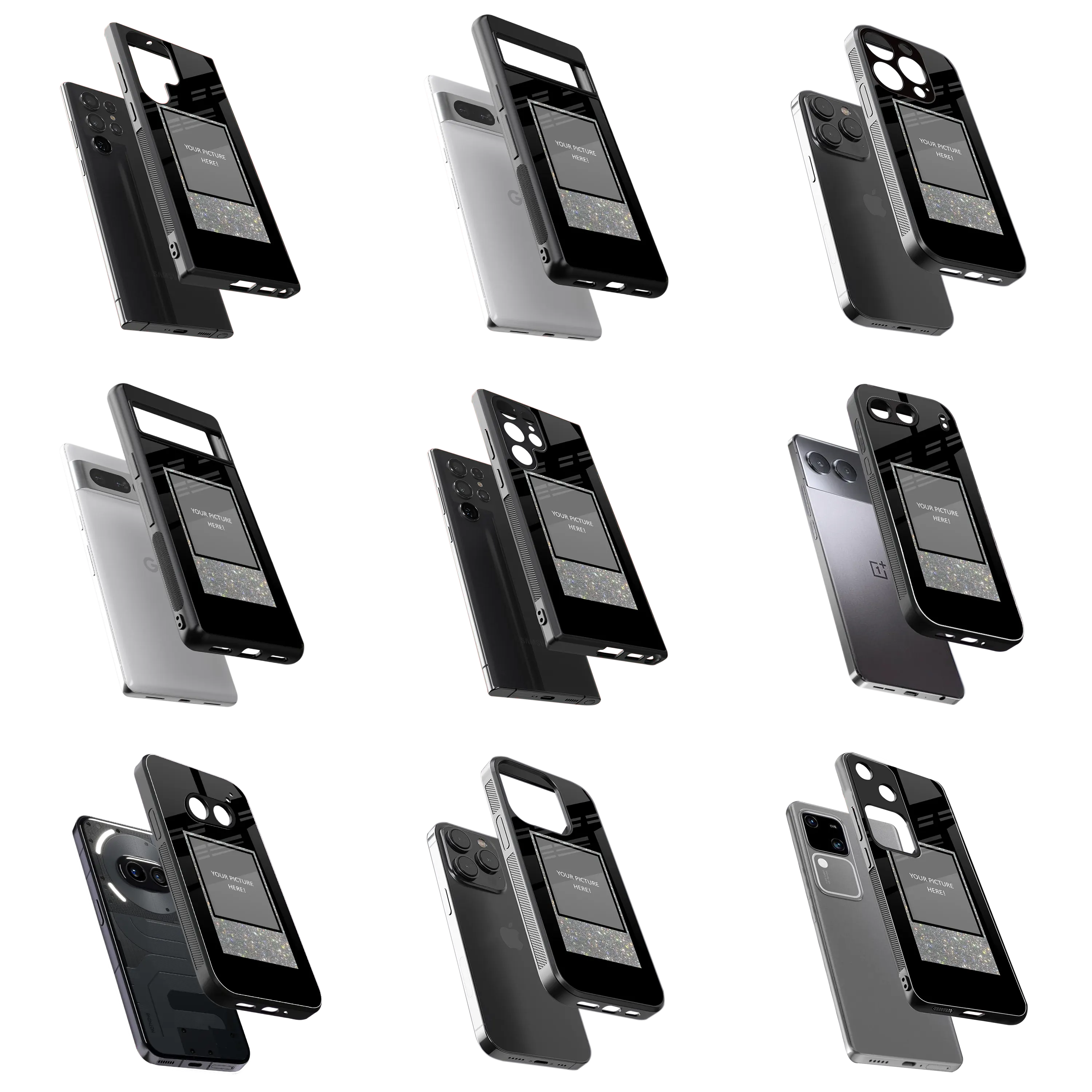 Polaroid Personalised Glass Phone Case