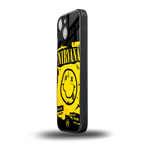 nirvana yellow back phone cover | glass case for iphone 13 mini