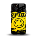 nirvana yellow back phone cover | glass case for iphone 13