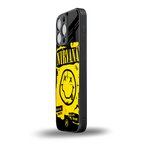 nirvana yellow back phone cover | glass case for iphone 16 pro max