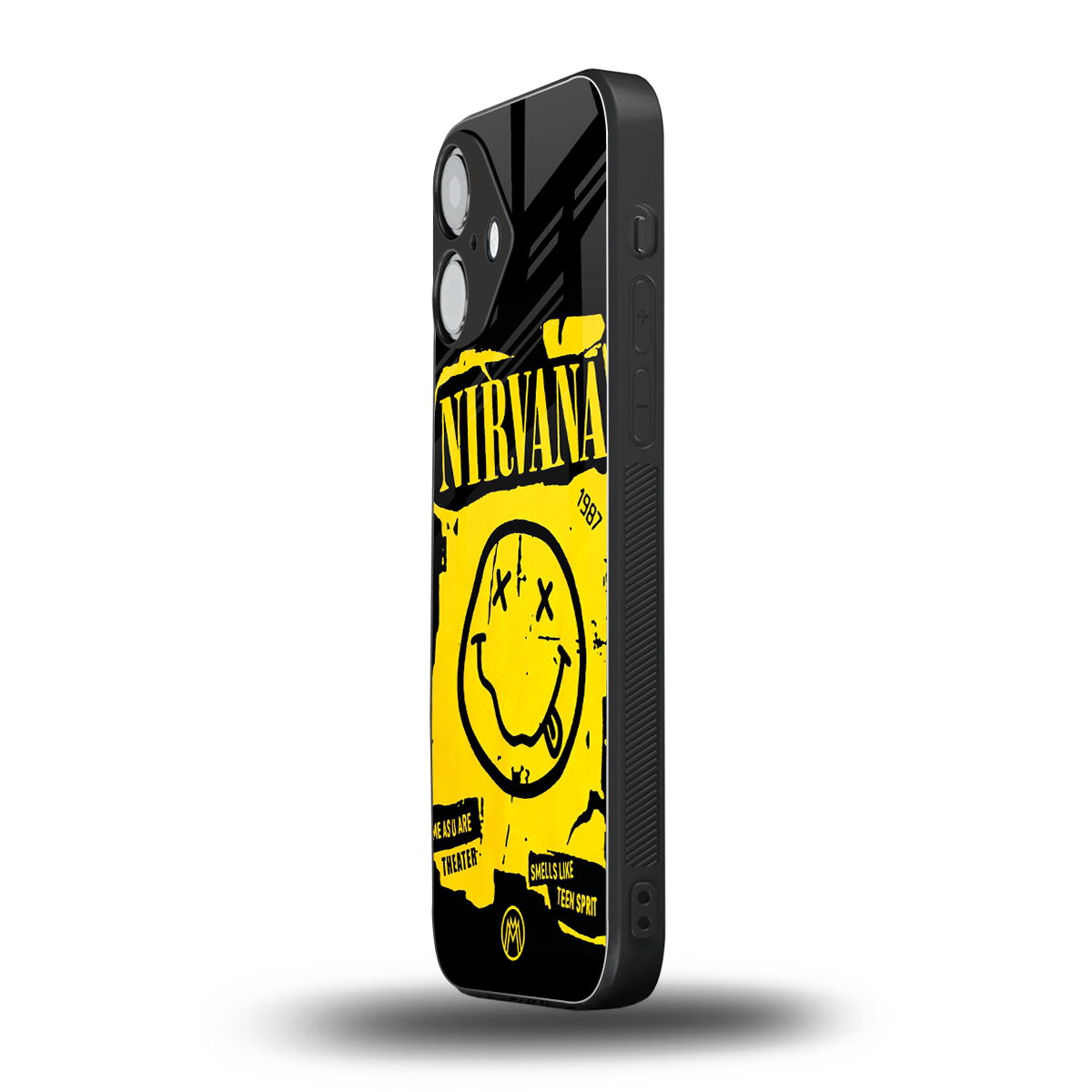 nirvana yellow back phone cover | glass case for iphone 16
