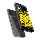 nirvana yellow back phone cover | glass case for nothing phone 1