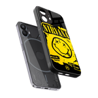 nirvana yellow back phone cover | glass case for nothing phone 2