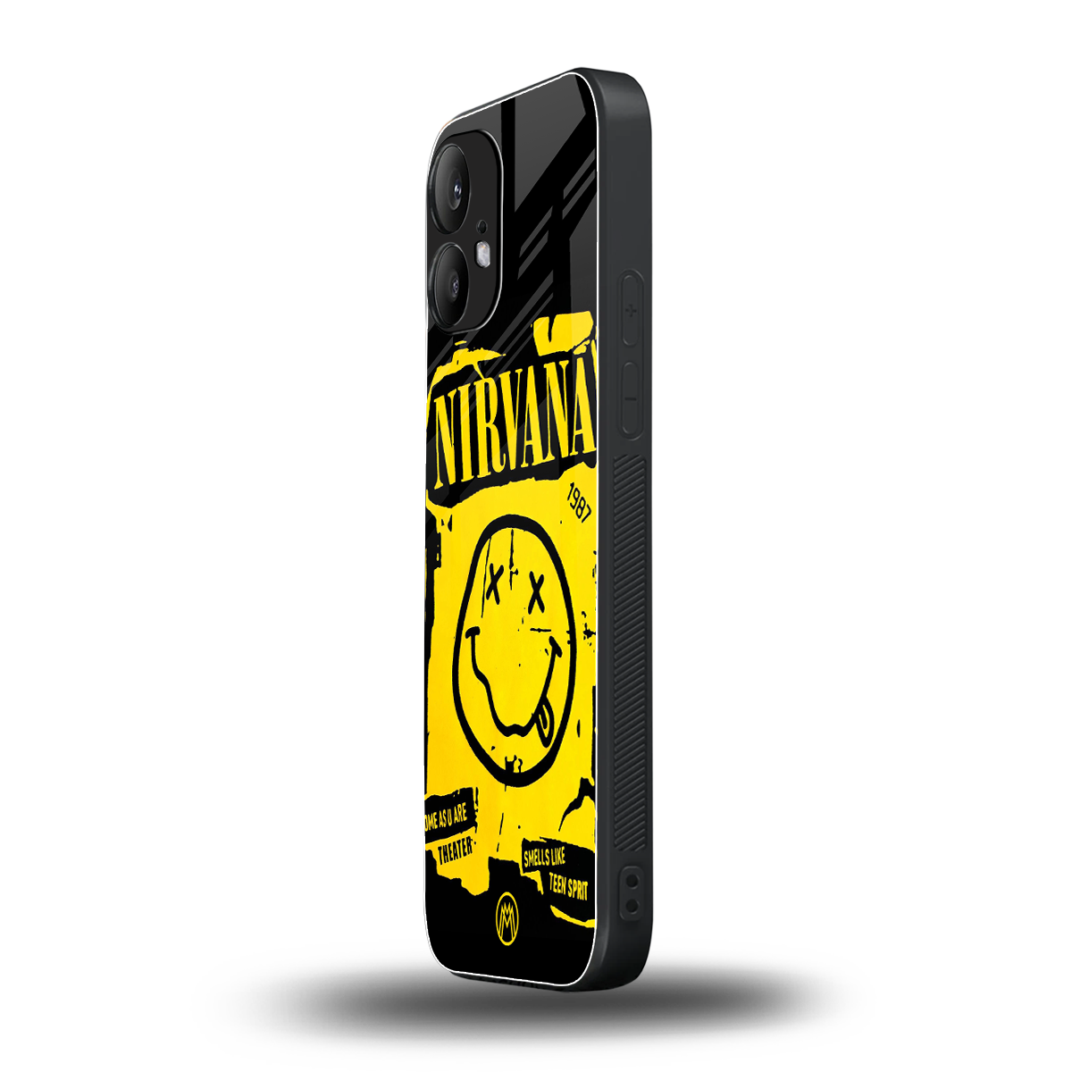 nirvana yellow back phone cover | glass case for nothing phone 2