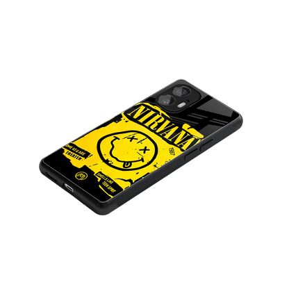 nirvana yellow back phone cover | glass case for nothing phone 2