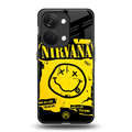 nirvana yellow back phone cover | glass case for oneplus nord 3