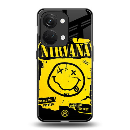 nirvana yellow back phone cover | glass case for oneplus nord 3