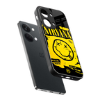 nirvana yellow back phone cover | glass case for oneplus nord 3