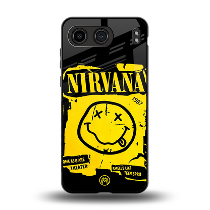 nirvana yellow back phone cover | glass case for oneplus nord 4