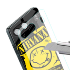 nirvana yellow back phone cover | glass case for oneplus nord 4