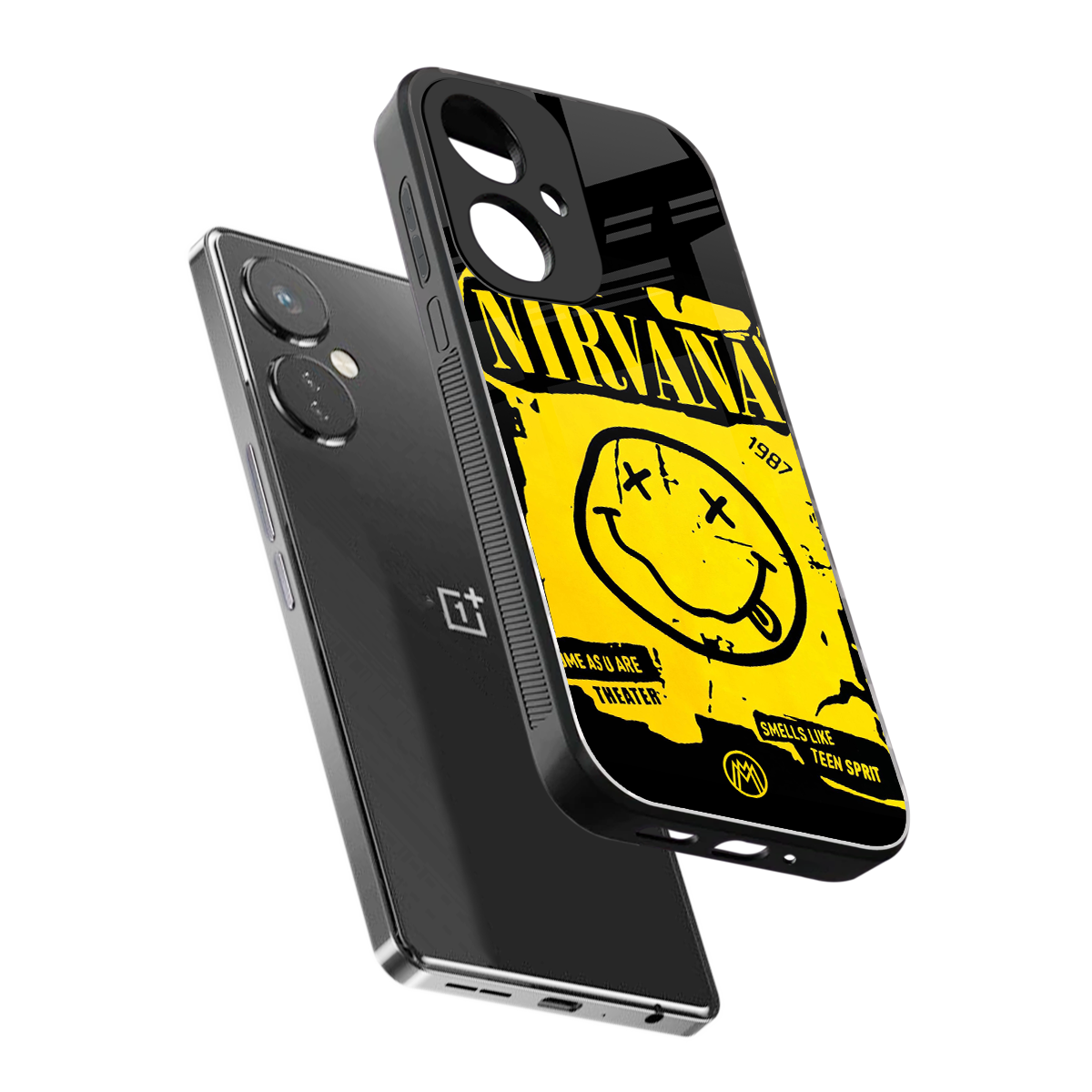 nirvana yellow back phone cover | glass case for oneplus nord ce 3