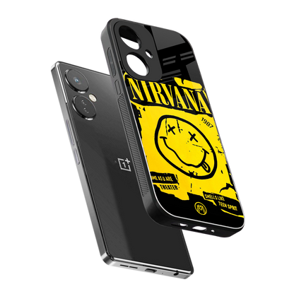 nirvana yellow back phone cover | glass case for oneplus nord ce 3