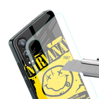 nirvana yellow back phone cover | glass case for oneplus nord ce 4 lite