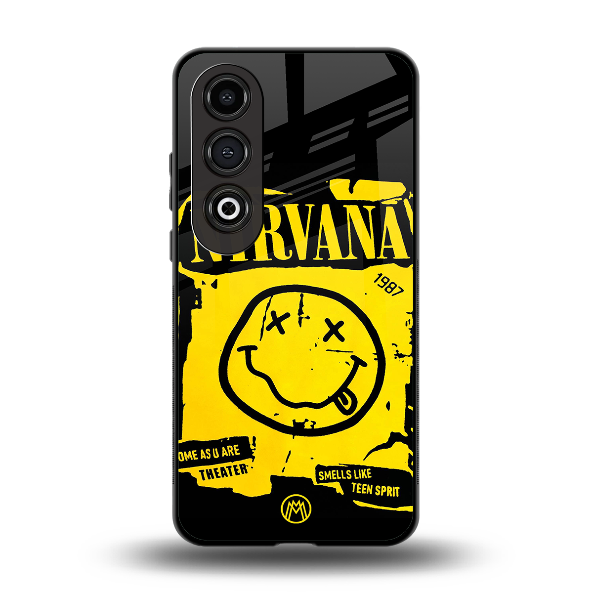 nirvana yellow back phone cover | glass case for oneplus nord ce 4
