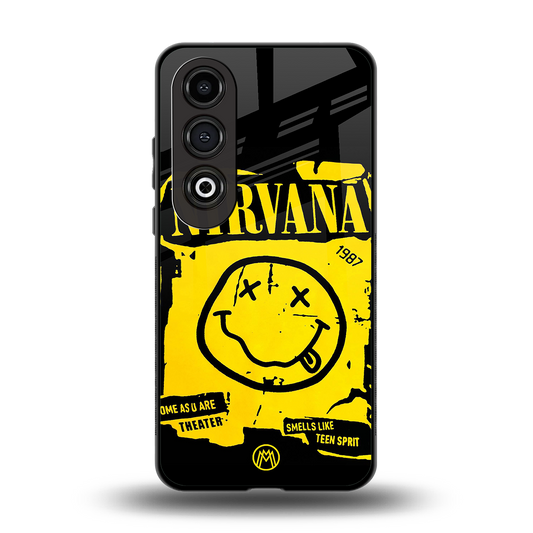 nirvana yellow back phone cover | glass case for oneplus nord ce 4