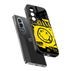 nirvana yellow back phone cover | glass case for oneplus nord ce 4