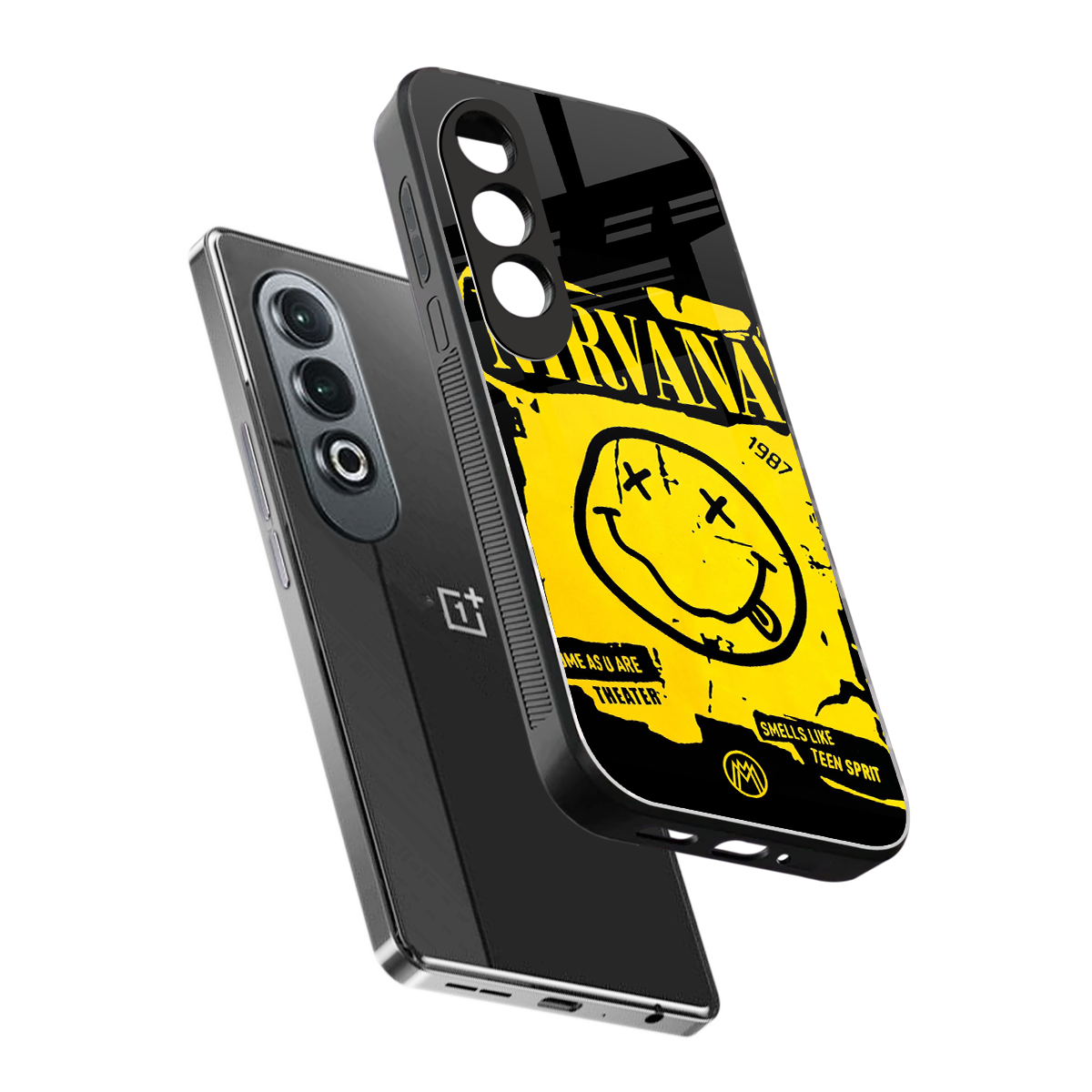 nirvana yellow back phone cover | glass case for oneplus nord ce 4