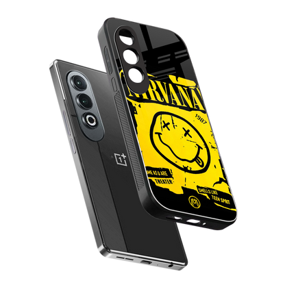 nirvana yellow back phone cover | glass case for oneplus nord ce 4