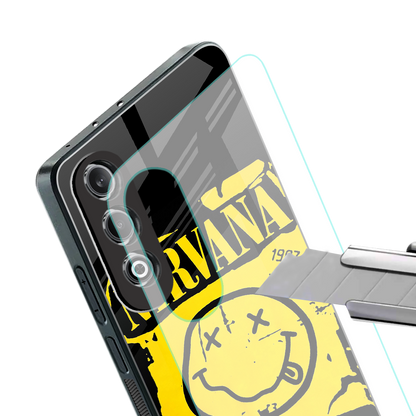 nirvana yellow back phone cover | glass case for oneplus nord ce 4