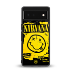 nirvana yellow back phone cover | glass case for google pixel 6