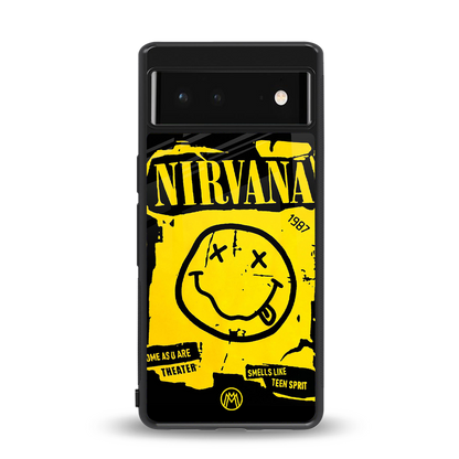 nirvana yellow back phone cover | glass case for Google Pixel 6A