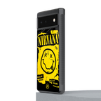 nirvana yellow back phone cover | glass case for Google Pixel 6A