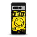 nirvana yellow back phone cover | glass case for google pixel 7 pro