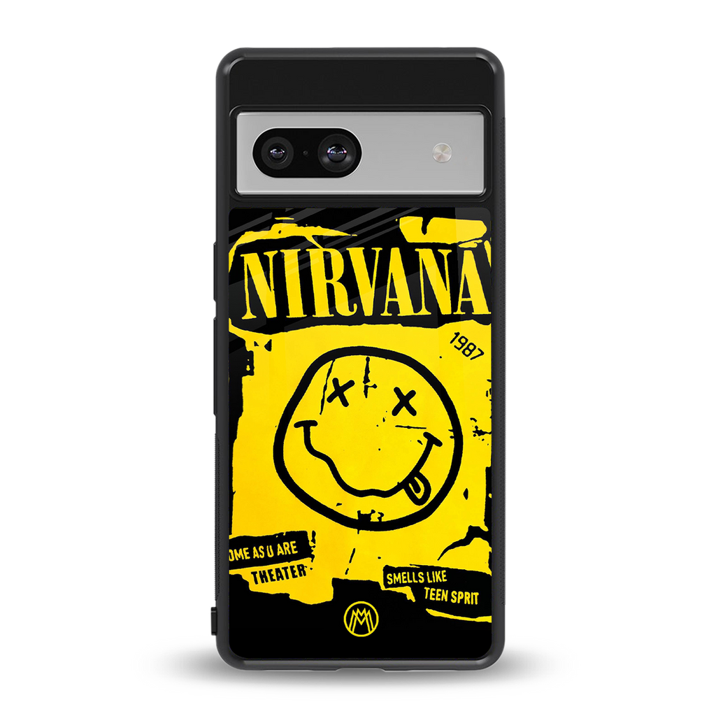 nirvana yellow back phone cover | glass case for Google Pixel 7