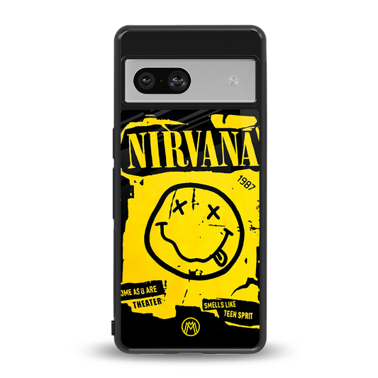nirvana yellow back phone cover | glass case for Google Pixel 7A