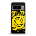 nirvana yellow back phone cover | glass case for google pixel 8 pro