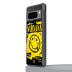 nirvana yellow back phone cover | glass case for google pixel 8 pro