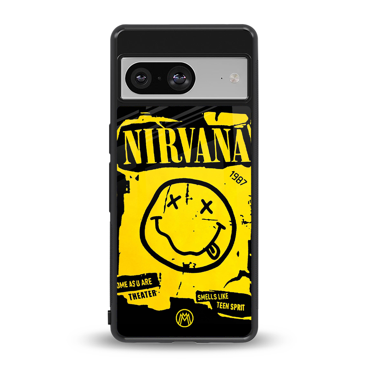 nirvana yellow back phone cover | glass case for Google Pixel 8