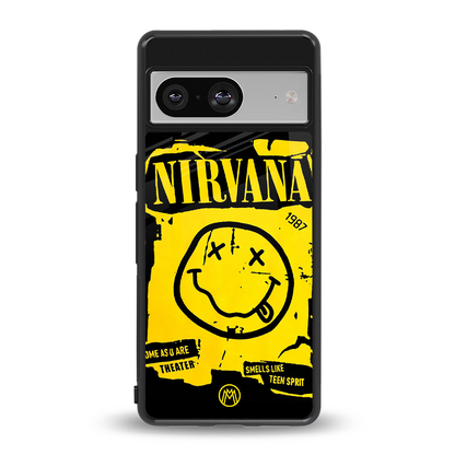 nirvana yellow back phone cover | glass case for Google Pixel 8