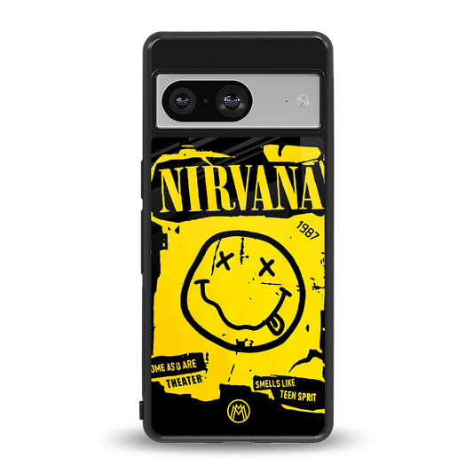 nirvana yellow back phone cover | glass case for Google Pixel 8