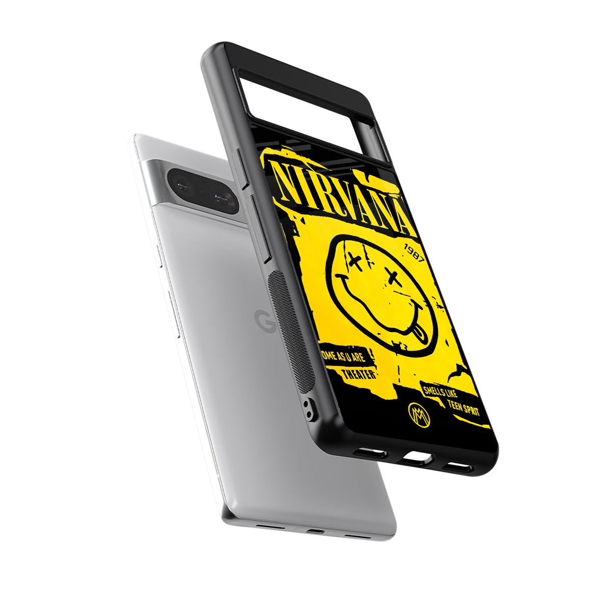 nirvana yellow back phone cover | glass case for Google Pixel 8