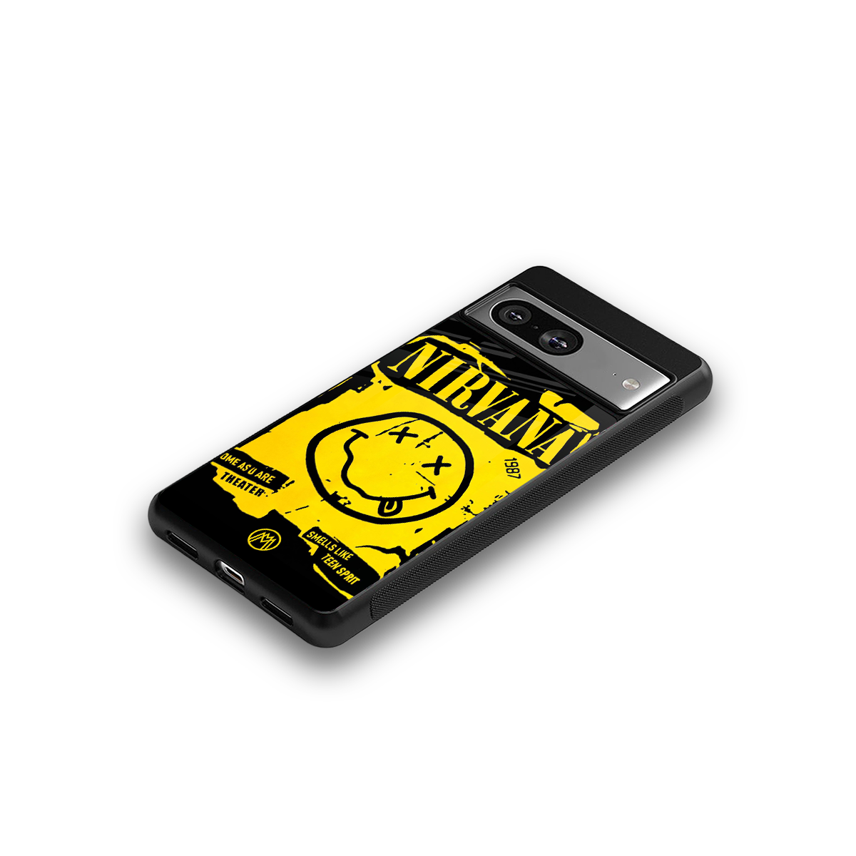 nirvana yellow back phone cover | glass case for Google Pixel 8