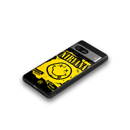 nirvana yellow back phone cover | glass case for Google Pixel 8
